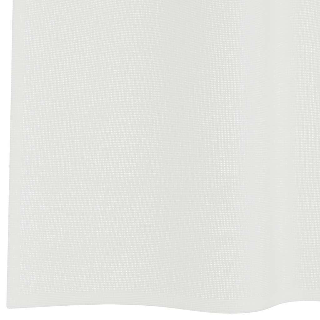 vidaXL Κουρτίνες Voile με βρόχους 2 τεμάχια Λευκό 140x260 cm