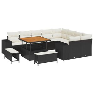 vidaXL &Sigma;&epsilon;&tau; &Kappa;&alpha;&nu;&alpha;&pi;έ &Kappa;ή&pi;&omicron;&upsilon; &mu;&epsilon; &mu;&alpha;&xi;&iota;&lambda;ά&rho;&iota; &mu;&epsilon; &mu;&alpha;&xi;&iota;&lambda;ά&rho;&iota; 12 pcs &Mu;&alpha;ύ&rho;&omicron; &kappa;&alpha;&iota; &Kappa;&rho;έ&mu;&alpha;