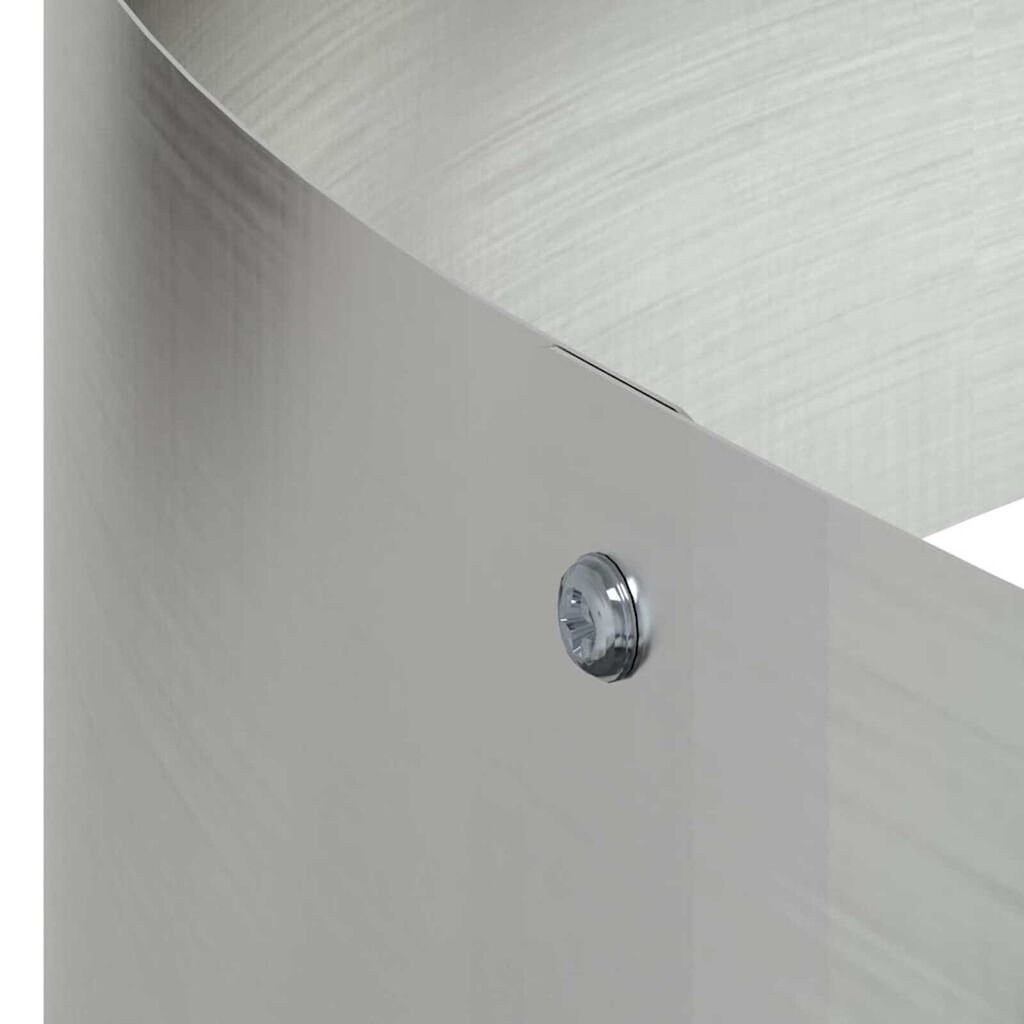 vidaXL Γλάστρα Κήπου Ασημί 120 x 120 x 20 εκ. Γαλβανισμένος χάλυβας