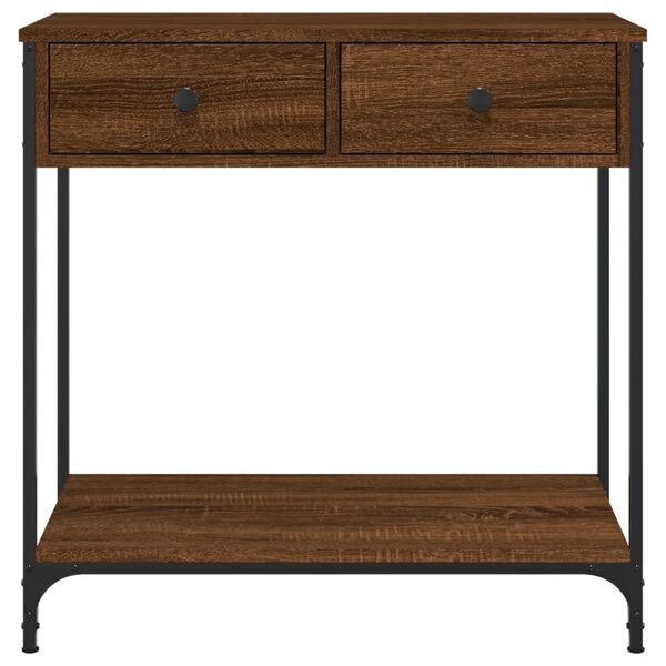 vidaXL Τραπέζι Κονσόλα Καφέ Δρυς 75x34,5x75 εκ. Επεξεργασμένο Ξύλο