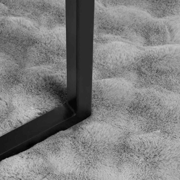 vidaXL Ψεύτικη κουβέρτα από κουνέλι 4 pcs Γκρι 150 x 220 cm