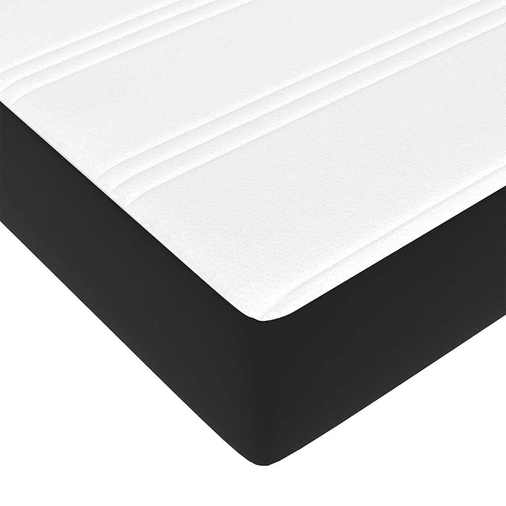 vidaXL Οθωμανικό κρεβάτι με στρώμα Μαύρο 80x200cm Faux Leather