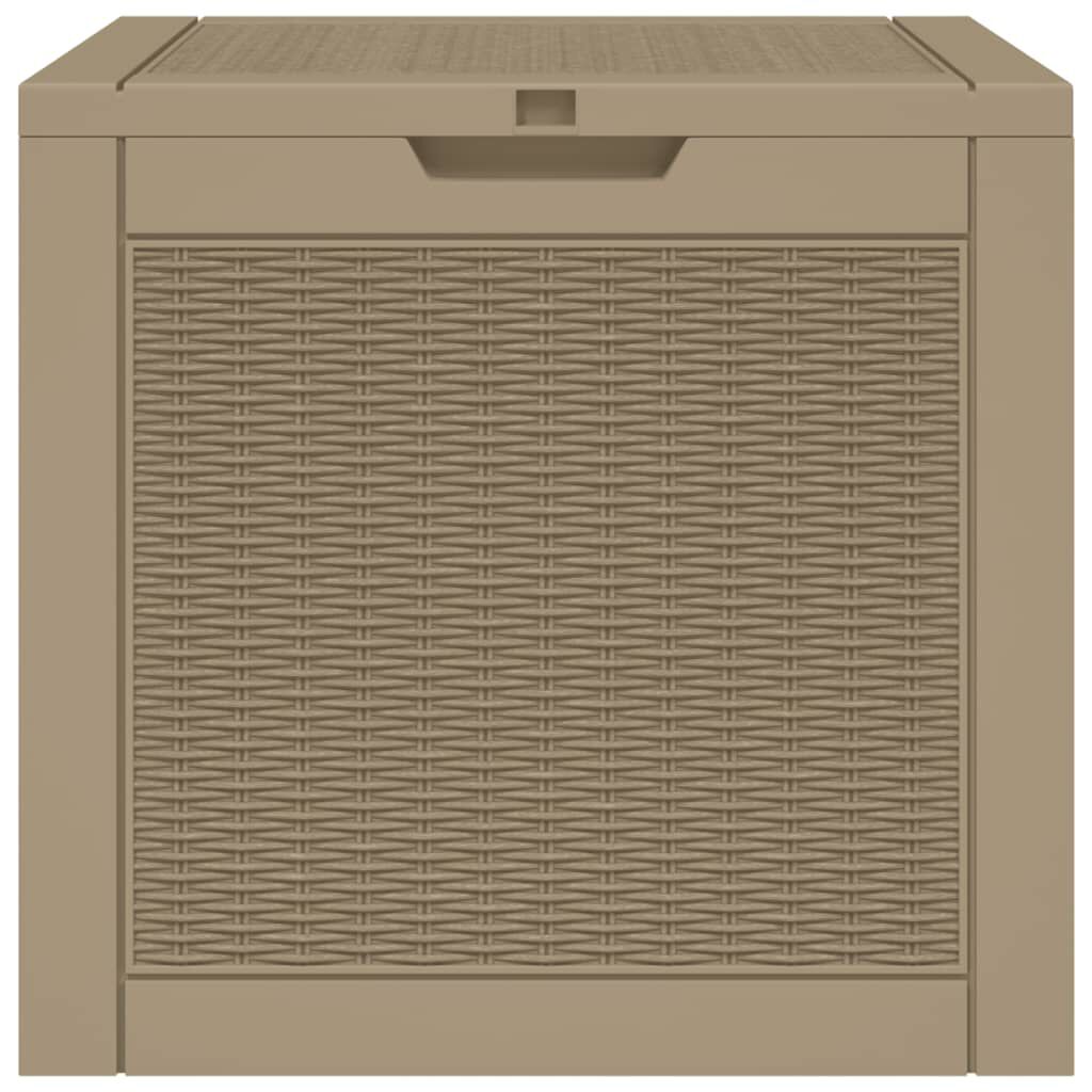 vidaXL Μπαούλο Αποθήκευσης Κήπου Αν. Καφέ 55,5x43x53 εκ Πολυπροπυλένιο
