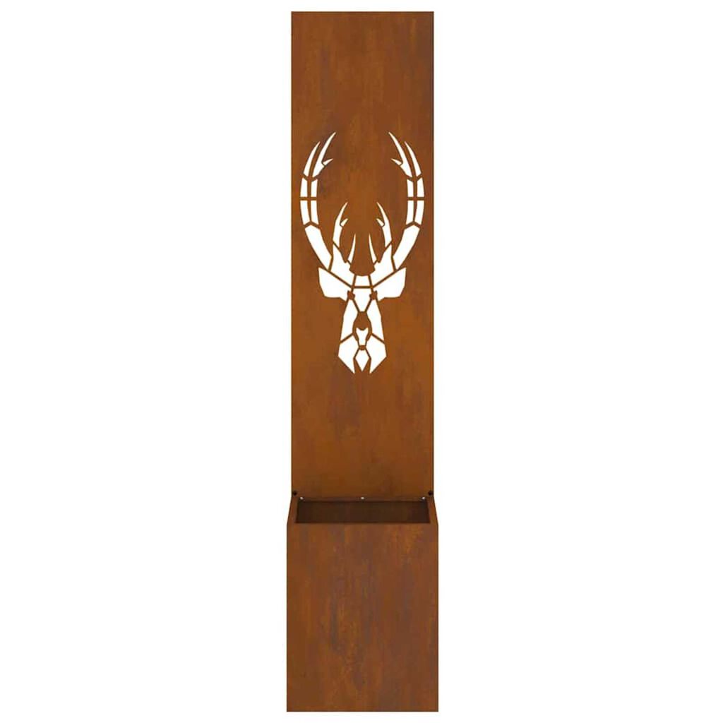 vidaXL Γλάστρα Κήπου με Διακοσμητική Πάνελ Σκ rusty 32 x 140 εκ.