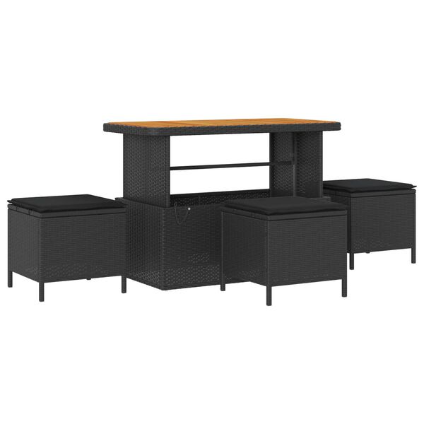 vidaXL Σετ Καναπέ Κήπου 13 pcs Μαύρο συνθετικό ρατάν