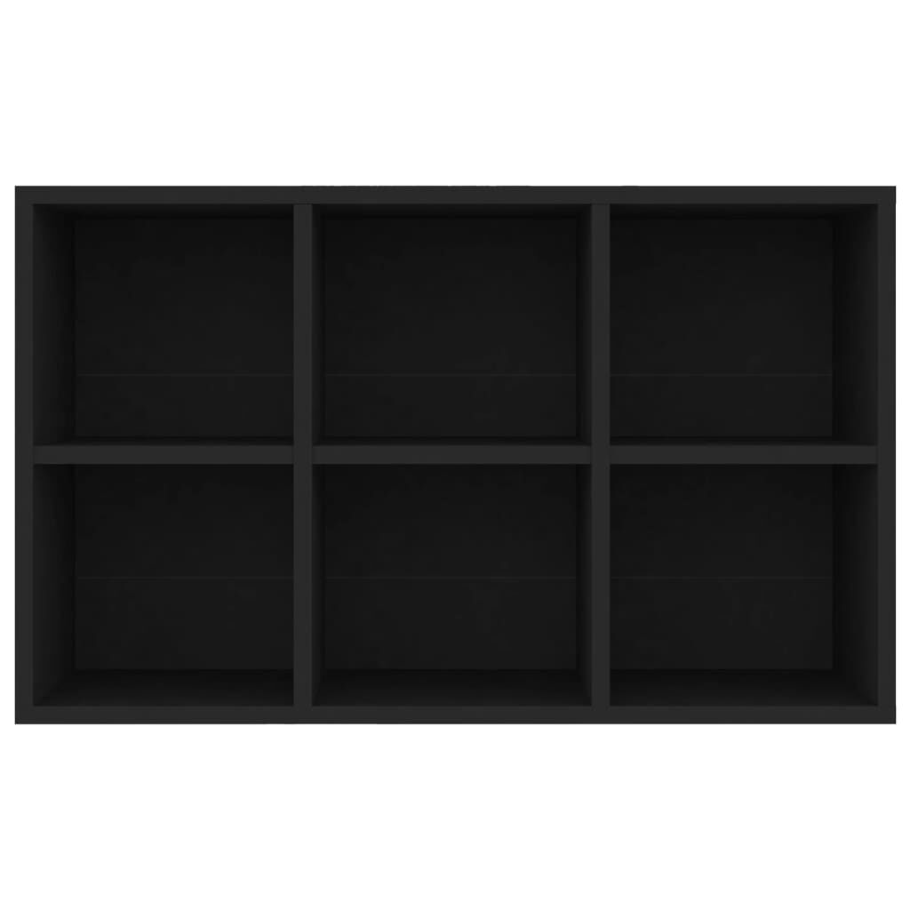 vidaXL Ραφιέρα / Βιβλιοθήκη Μαύρη 66x30x98 εκ. από Επεξεργασμένο Ξύλο
