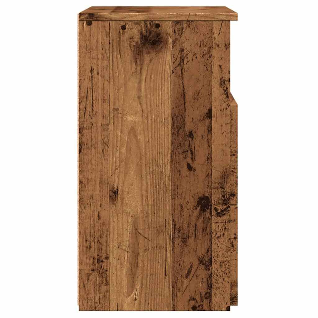 vidaXL Κομοδίνο Όψη Παλαιού Ξύλου 50x32x60 εκ. από Επεξ. Ξύλο