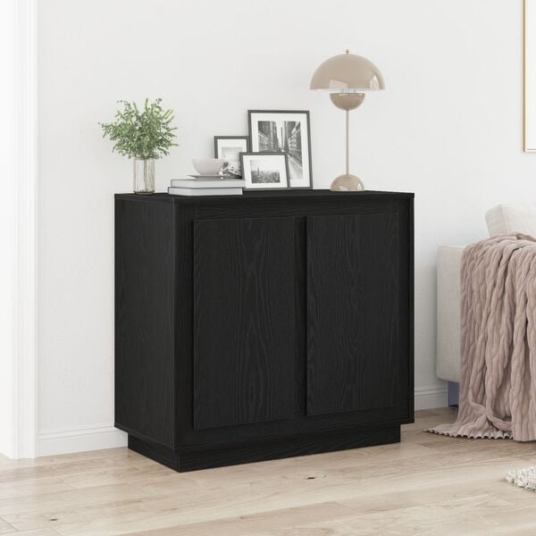 vidaXL Μοντέρνος Μπουφές Πλευρικός Μαύρη δρυς 80 x 34 x 75 εκ