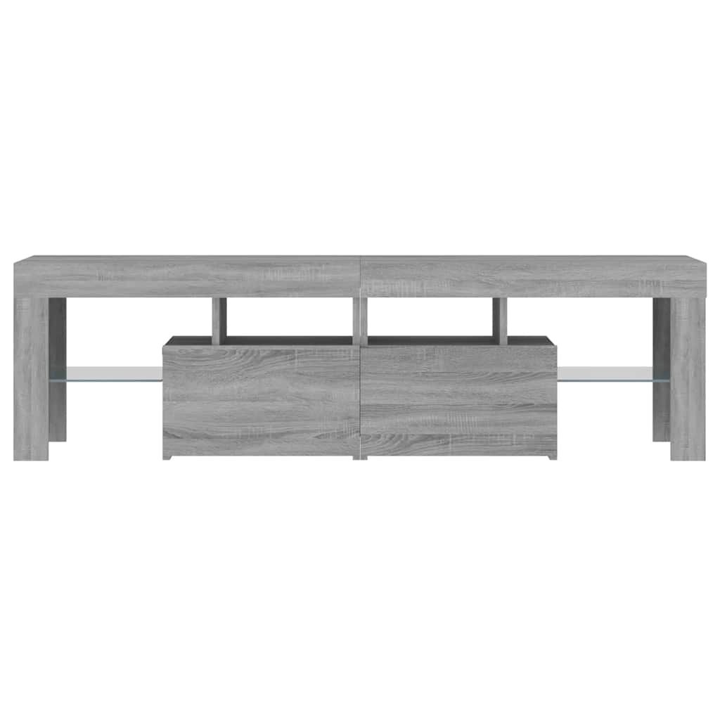 vidaXL Έπιπλο Τηλεόρασης με LED Γκρι Sonoma 140 x 36,5 x 40 εκ.