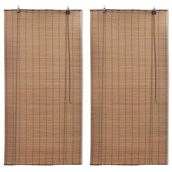 vidaXL Στόρια Σκίασης 2 τεμ. Καφέ 120 x 220 εκ. από Μπαμπού