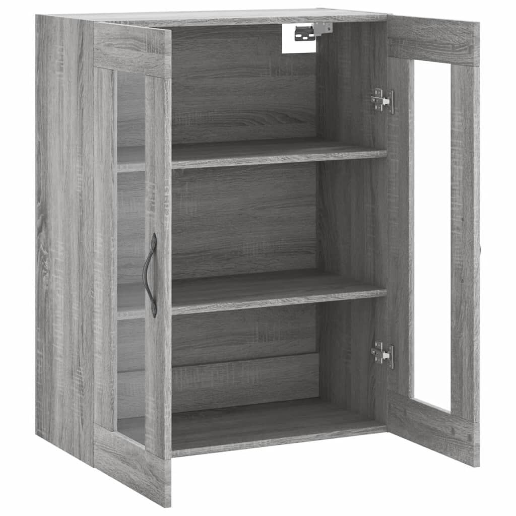 vidaXL Ντουλάπι Επιτοίχιο Γκρι Sonoma 69,5 x 34 x 90 εκ. Επεξεργ. Ξύλο
