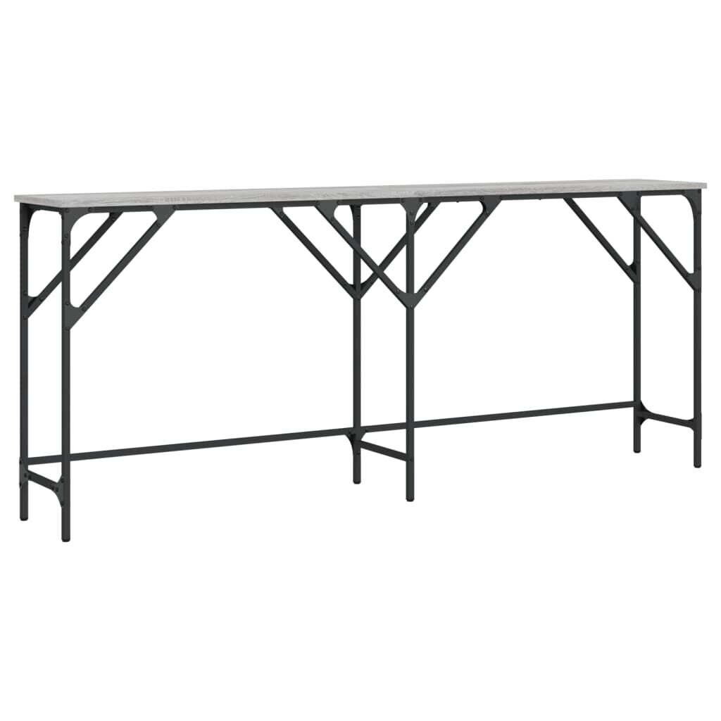 vidaXL Τραπέζι Κονσόλα Γκρι Sonoma 180x29x75 εκ. Επεξεργασμένο Ξύλο