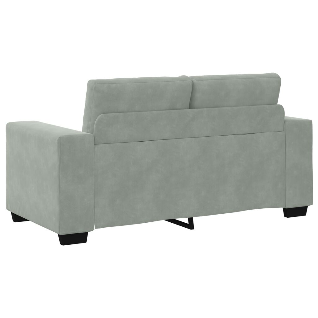 vidaXL Σετ Καναπέ με μαξιλάρι 3 pcs Γκρι 221 x 78 x 80 εκ Βελούδο