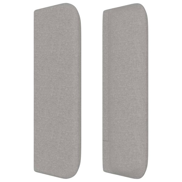 vidaXL Κεφαλάρι με Πτερύγια Ανοιχτό Γκρι 203x16x78/88 εκ. Υφασμάτινο