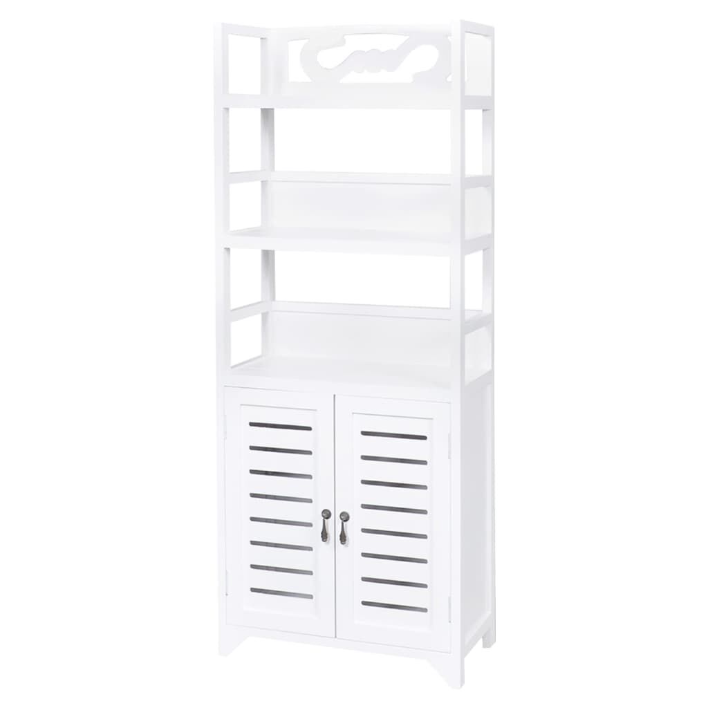 vidaXL Ντουλάπι Μπάνιου Albuquerque Λευκό 46x24x117,5 εκ. Ξύλινο