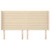 vidaXL Κεφαλάρι με Πτερύγια Κρεμ 203x16x118/128 εκ. Υφασμάτινο