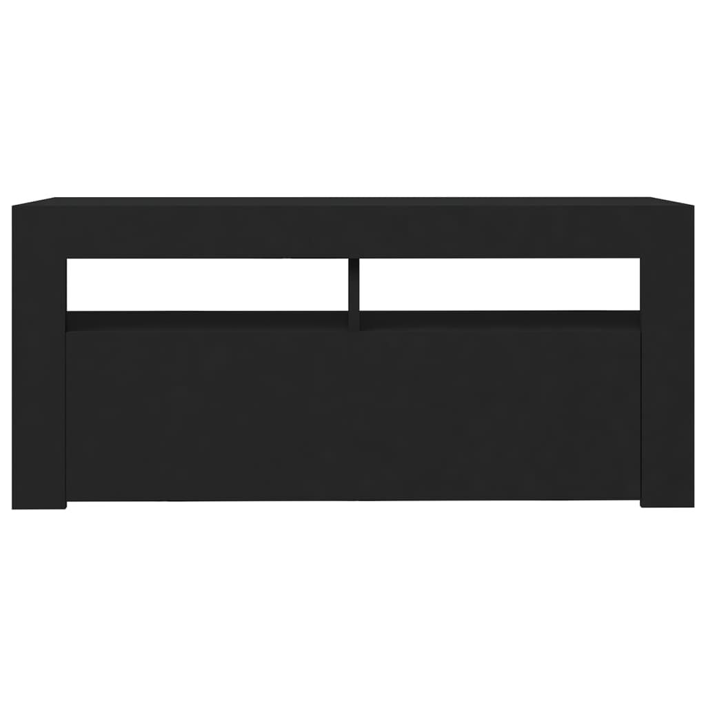vidaXL Έπιπλο Τηλεόρασης με LED Μαύρο 90 x 35 x 40 εκ.