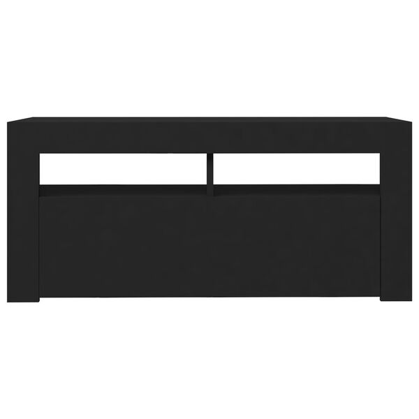 vidaXL Έπιπλο Τηλεόρασης με LED Μαύρο 90 x 35 x 40 εκ.