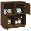 vidaXL Ντουλάπι Καφέ Μελί 74 x 35 x 80 εκ. από Μασίφ Ξύλο Πεύκου