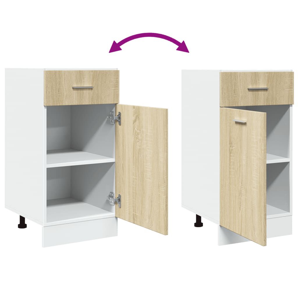vidaXL Ντουλάπι με Συρτάρι Lyon Sonoma Δρυς 40x46x81,5 εκ. Επεξ. Ξύλο