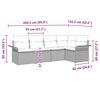 vidaXL Σετ Καναπέ Κήπου 5 pcs 242.5 x 132.5 x 85 εκ. Πολυ ράταν