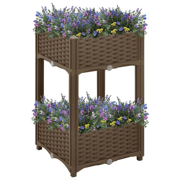 vidaXL Ζαρντινιέρα 40 x 40 x 71 εκ. από Πολυπροπυλένιο