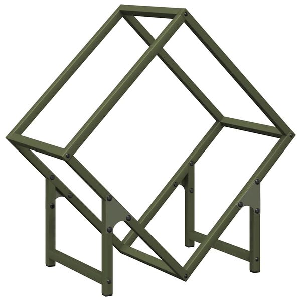 vidaXL Ράφι για καυσόξυλα 50x25x50 εκ. Ατσάλι ψυχρής έλασης