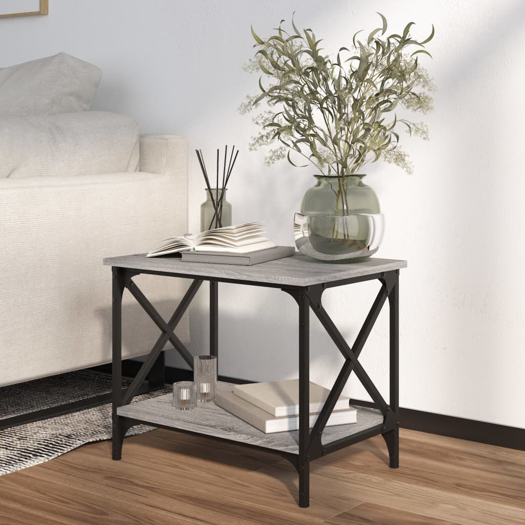vidaXL Βοηθητικό Τραπέζι Γκρι Sonoma 55x38x45 εκ. Επεξεργασμένο Ξύλο