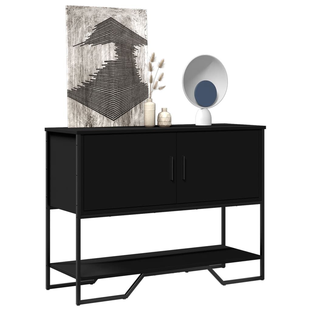 vidaXL Τραπέζι Κονσόλα Μαύρο 100x35x74,5 εκ. από Επεξεργ. Ξύλο
