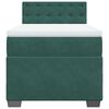 vidaXL Κρεβάτι Boxspring με Στρώμα Σκούρο Πράσινο 80x200 εκ. Βελούδινο