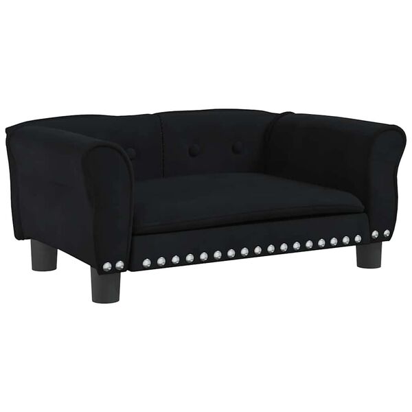 vidaXL Κρεβάτι Σκύλου Μαύρο 70 x 45 x 30 εκ. Βελούδινο