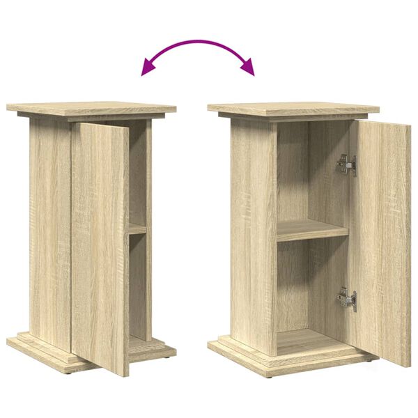 vidaXL Βάση Οθόνης με Αποθ. Sonoma Δρυς 31x30x60 εκ Επεξεργασμένο Ξύλο
