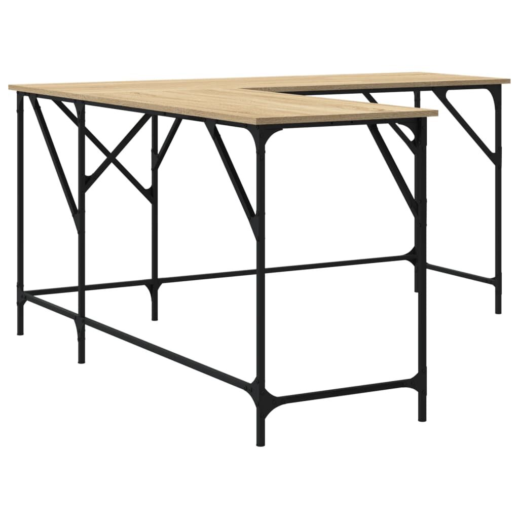 vidaXL Γραφείο Sonoma Δρυς 149 x 149 x 75 εκ. από Επεξεργασμένο Ξύλο
