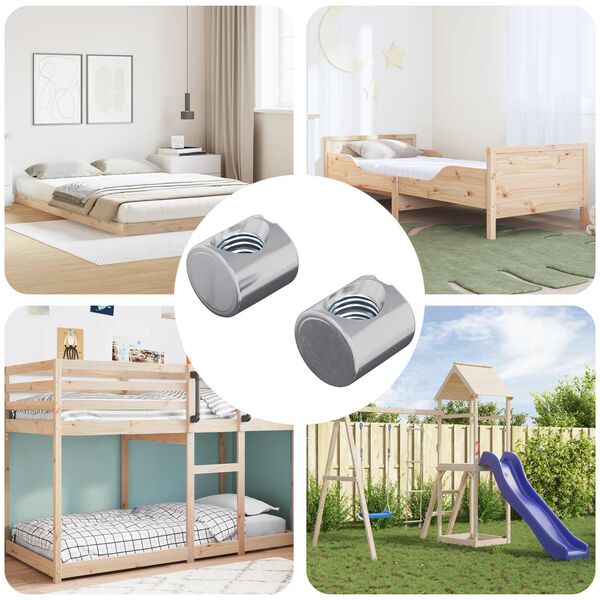 vidaXL &Beta;ί&delta;&epsilon;&sigmaf; &kappa;&omicron;&upsilon;&mu;&pi;ώ&mu;&alpha;&tau;&omicron;&sigmaf; 2 pcs &Alpha;&sigma;&eta;&mu;ί M6 x 12 &chi;&iota;&lambda; &Mu;έ&tau;&alpha;&lambda;&lambda;&omicron;