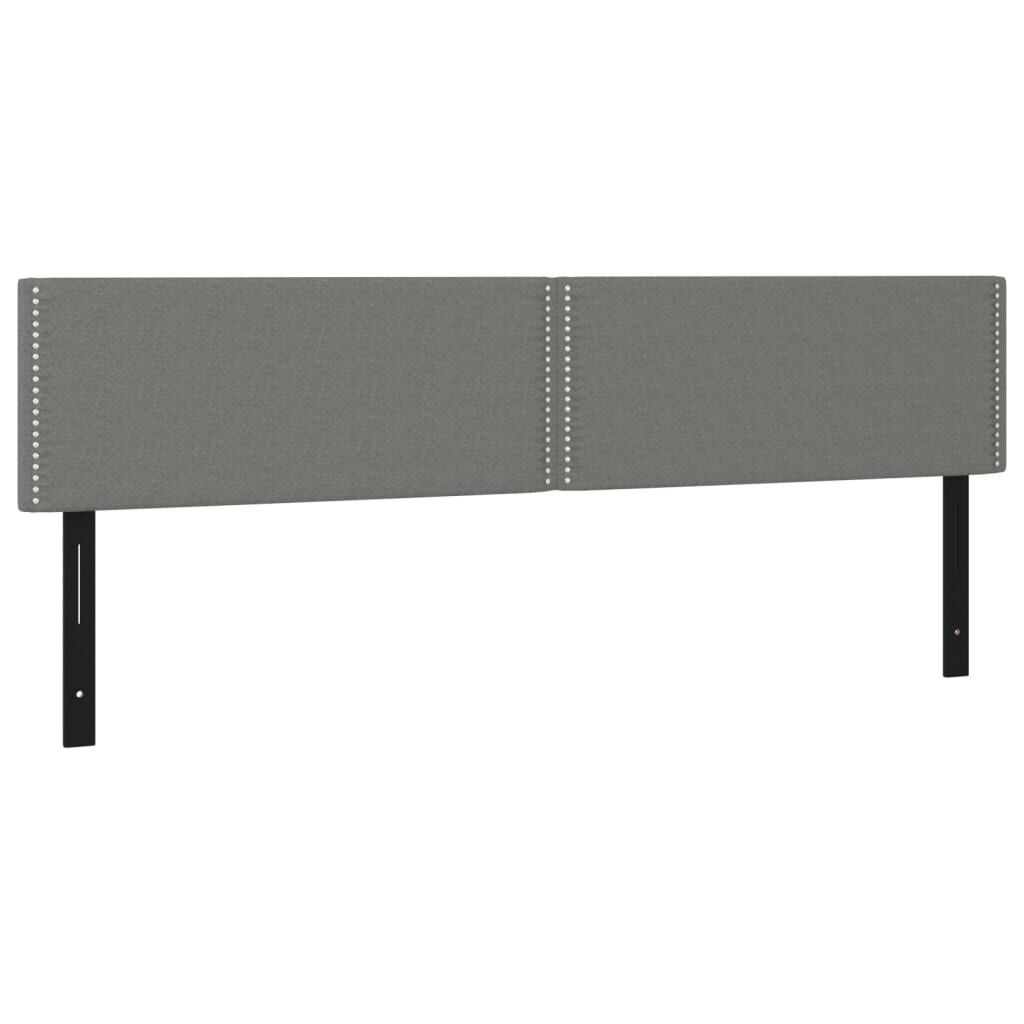 vidaXL Κεφαλάρια Κρεβατιού 2 τεμ. Σκ. Γκρι 90x5x78/88 εκ. Υφασμάτινο