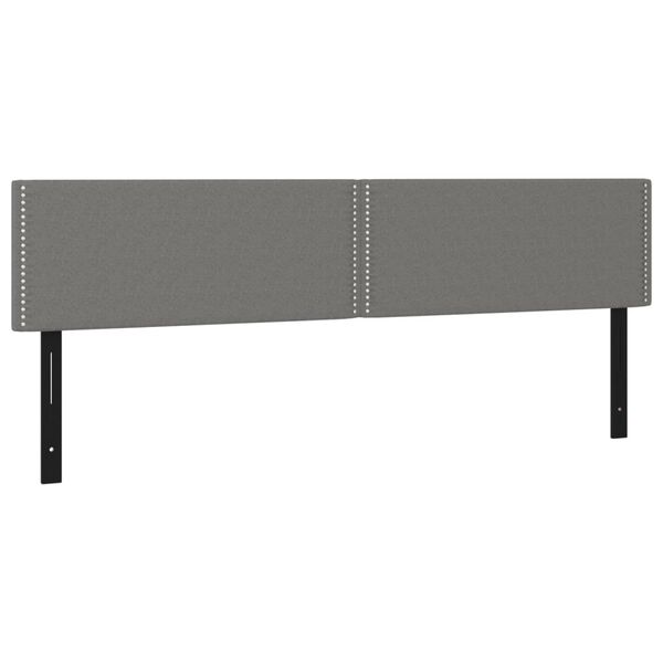 vidaXL Κεφαλάρια Κρεβατιού 2 τεμ. Σκ. Γκρι 90x5x78/88 εκ. Υφασμάτινο