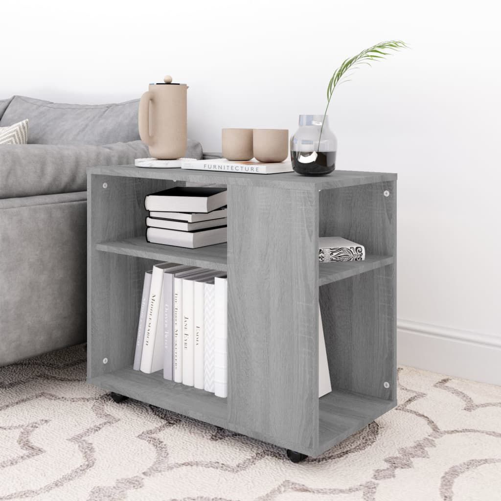 vidaXL Τραπέζι Βοηθητικό Γκρι Sonoma 70x35x55 εκ. Επεξεργασμένο Ξύλο