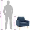 vidaXL Πολυθρόνα Μπλε Υφασμάτινη