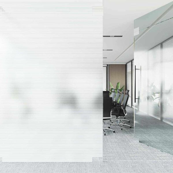 vidaXL Μεμβράνη Παραθύρου Ματ Σχεδίαση με Ρίγες 60x500 εκ. PVC