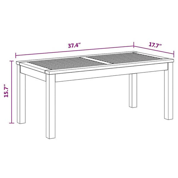Σετ Καναπέ Κήπου 3 pcs Φυσικό Μασίφ ξύλο teak