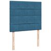 vidaXL Κρεβάτι Boxspring με Στρώμα Μπλε 120x200 εκ. Βελούδινο