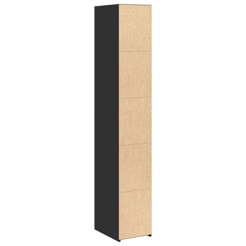 vidaXL Ντουλάπι Μαύρο 30x41x185 εκ. από Επεξεργασμένο Ξύλο