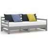 vidaXL Καναπές Κρεβάτι Γκρι 2 x (90 x 200) εκ. από Μασίφ Ξύλο Πεύκου