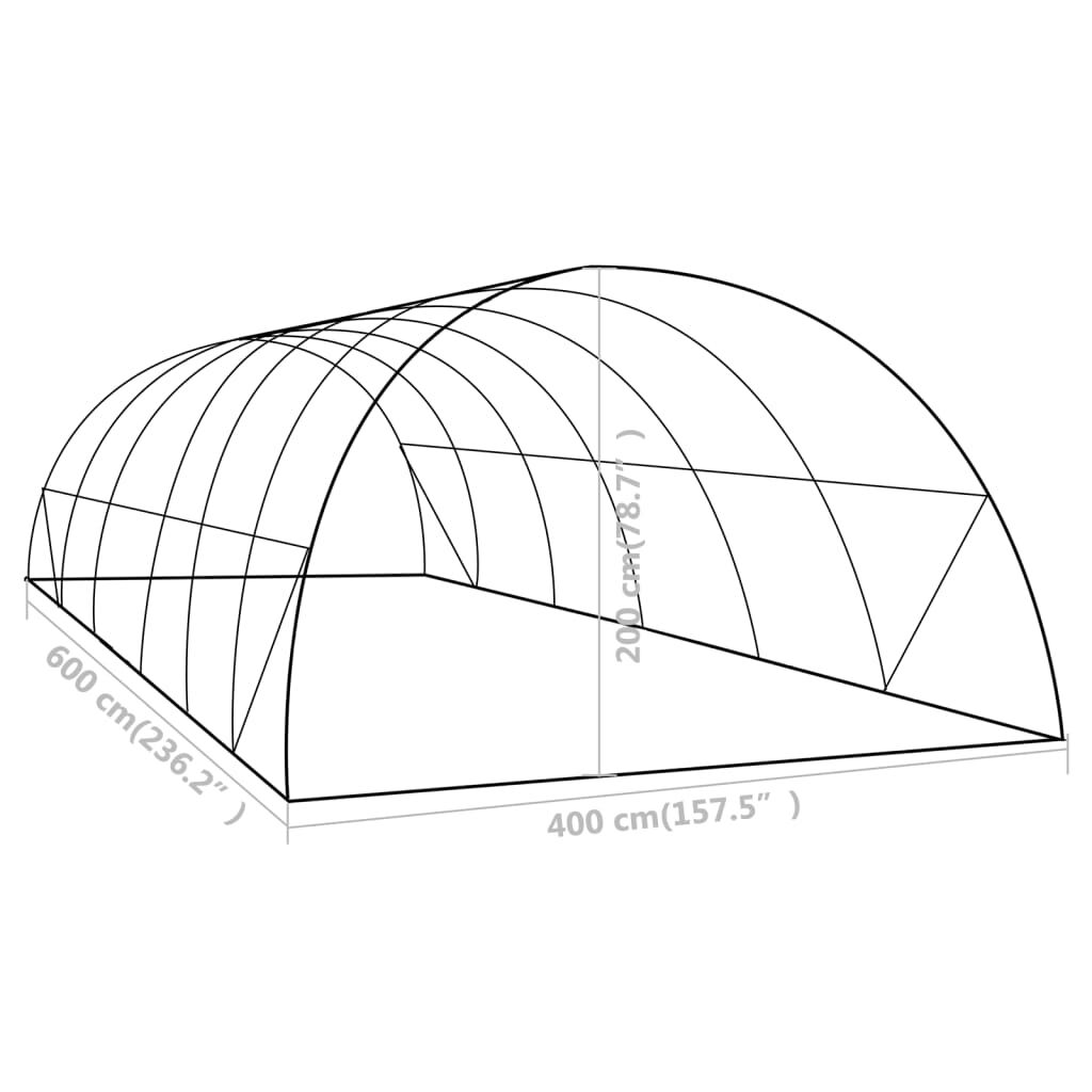 vidaXL Θερμοκήπιο 24 μ² 6 x 4 x 2 μ.