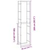 vidaXL Ράφι Καυσόξυλων Μαύρο 50x30x209 εκ. Ατσάλινο