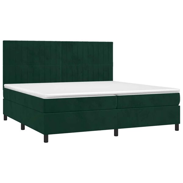 vidaXL &Kappa;&rho;&epsilon;&beta;ά&tau;&iota; Boxspring &mu;&epsilon; &Sigma;&tau;&rho;ώ&mu;&alpha; &Sigma;&kappa;&omicron;ύ&rho;&omicron; &Pi;&rho;ά&sigma;&iota;&nu;&omicron; 200x200&epsilon;&kappa;. &Beta;&epsilon;&lambda;&omicron;ύ&delta;&iota;&nu;&omicron;