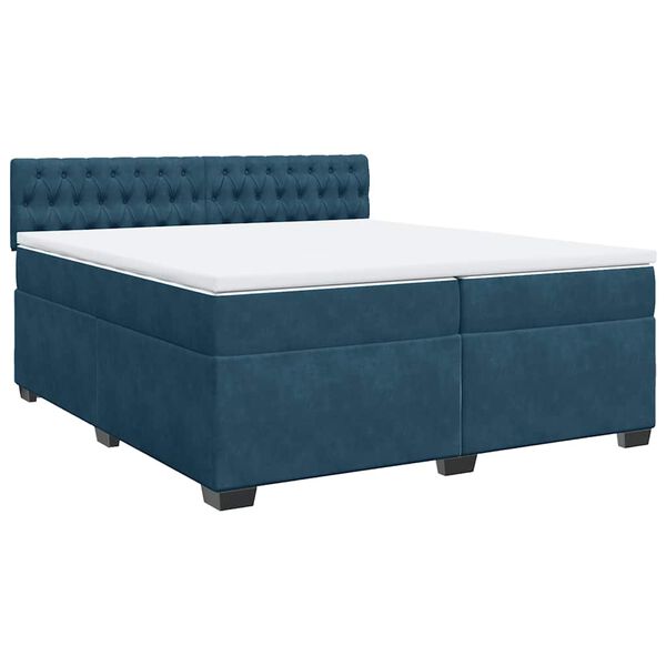 vidaXL &Kappa;&rho;&epsilon;&beta;ά&tau;&iota; Boxspring &mu;&epsilon; &Sigma;&tau;&rho;ώ&mu;&alpha; &Mu;&pi;&lambda;&epsilon; 200x200 &epsilon;&kappa;. &Beta;&epsilon;&lambda;&omicron;ύ&delta;&iota;&nu;&omicron;