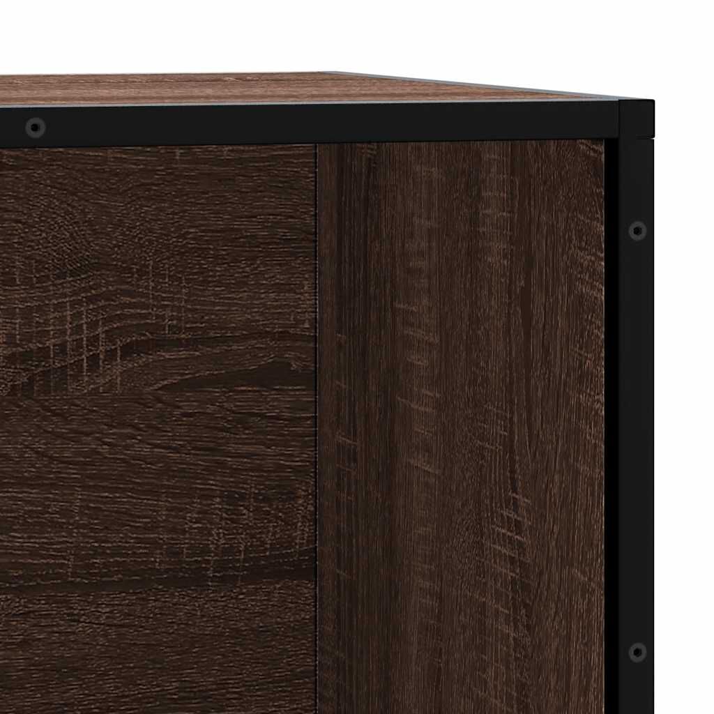 vidaXL Πάγκος παπουτσιών καφέ δρυς 80x40x53,5 cm