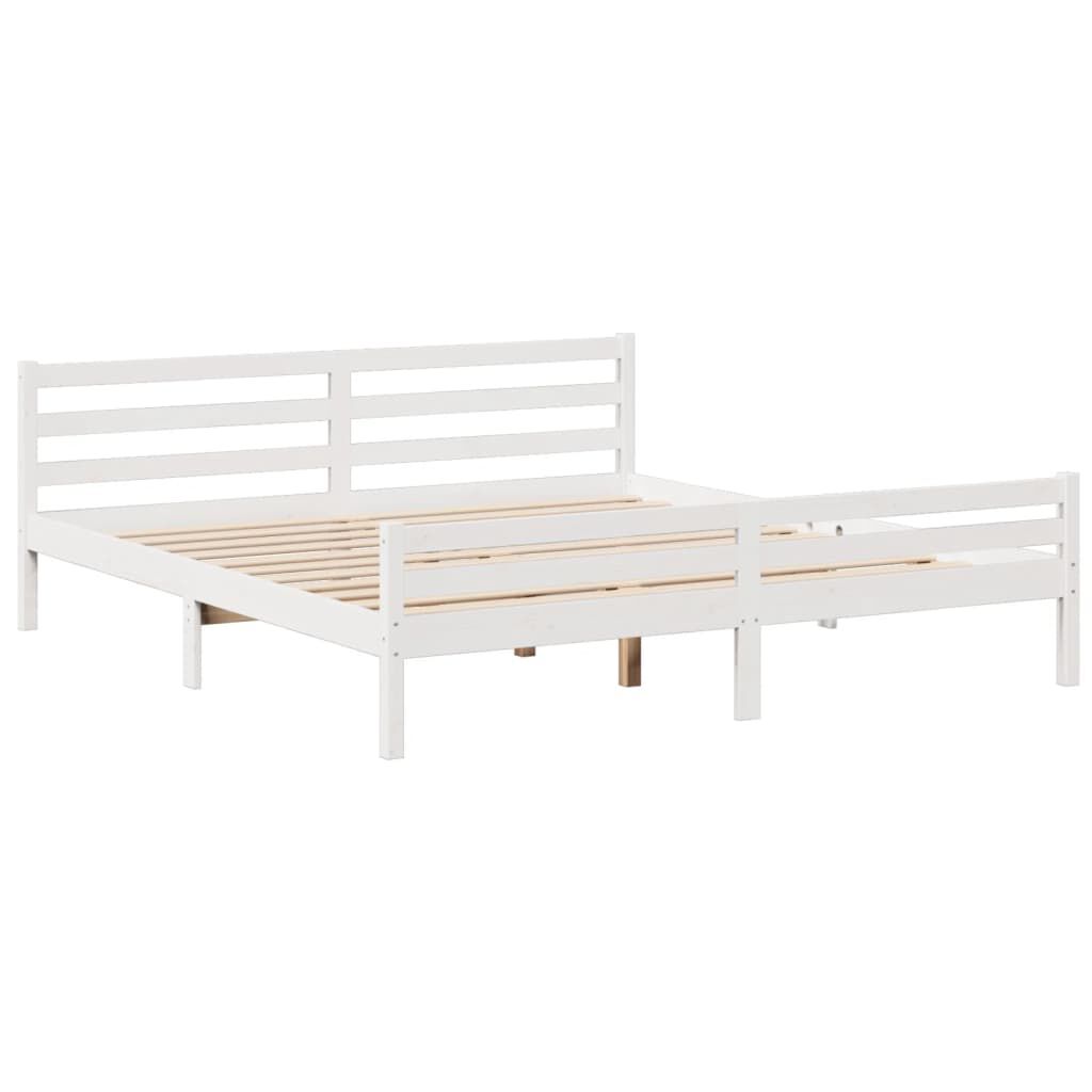 vidaXL Κρεβάτι Βιβλιοθήκη Χωρίς Στρώμα 180x200 εκ Μασίφ Ξύλο Πεύκου
