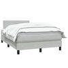 vidaXL Κρεβάτι Boxspring με Στρώμα Ανοιχτό Γκρι 120x210 εκ. Βελούδινο
